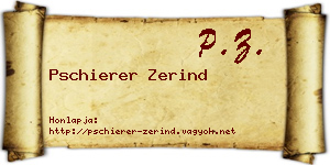Pschierer Zerind névjegykártya